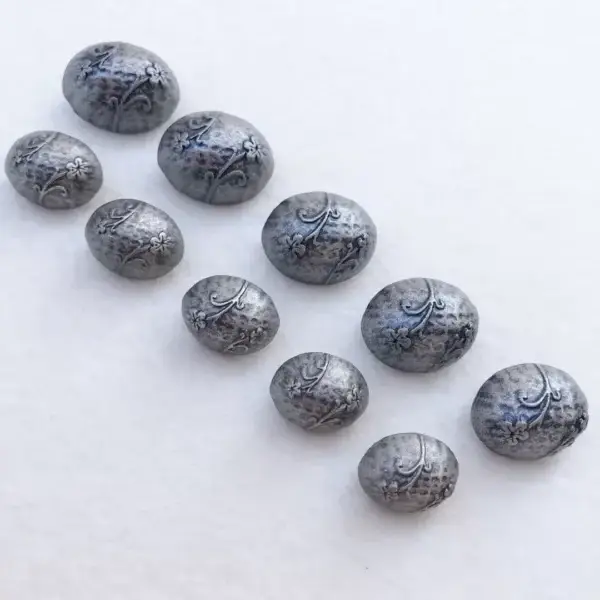 Dirndlknopf Trachtenknopf antik-silber matt No. 8 - Bild 1 - Chiemgauer Heimatwerk Trachten-Onlineshop