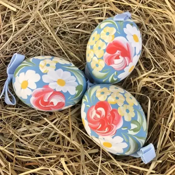 Handbemalte Ostereier mit Bauernmalerei blau No. 1 – Bild 1 – Chiemgauer Heimatwerk Trachten-Onlineshop Handbemalte Ostereier mit Bauernmalerei blau No. 1 - Bild 1 - Chiemgauer Heimatwerk Trachten-Onlineshop