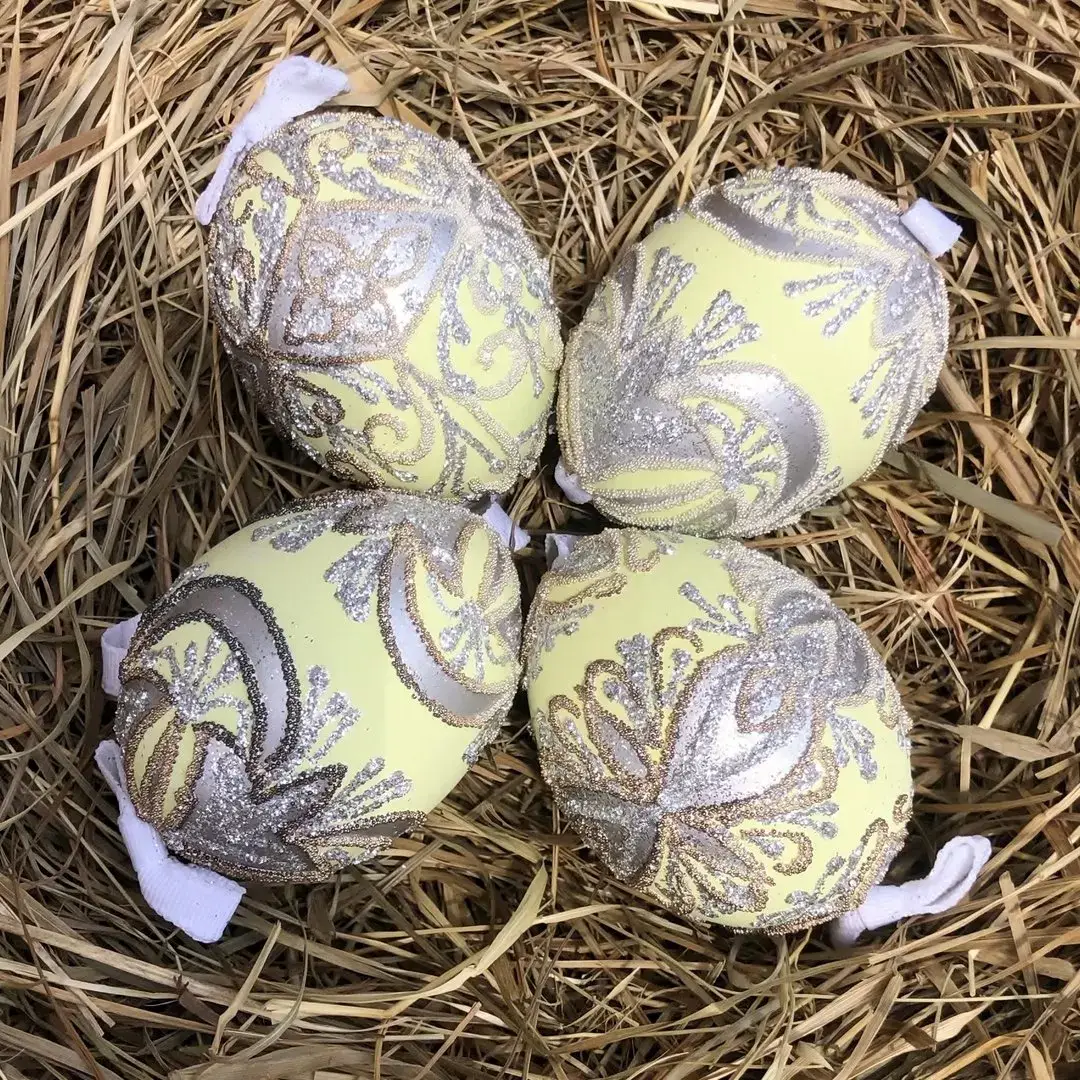 Handbemalte Ostereier mit Flitter limone No. 2 – Bild 1 – Chiemgauer Heimatwerk Trachten-Onlineshop Handbemalte Ostereier mit Flitter limone No. 2 - Bild 1 - Chiemgauer Heimatwerk Trachten-Onlineshop