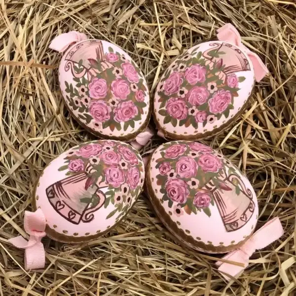 Handbemalte Ostereier mit Rosen rosa No. 2 – Bild 1 – Chiemgauer Heimatwerk Trachten-Onlineshop Handbemalte Ostereier mit Rosen rosa No. 2 - Bild 1 - Chiemgauer Heimatwerk Trachten-Onlineshop