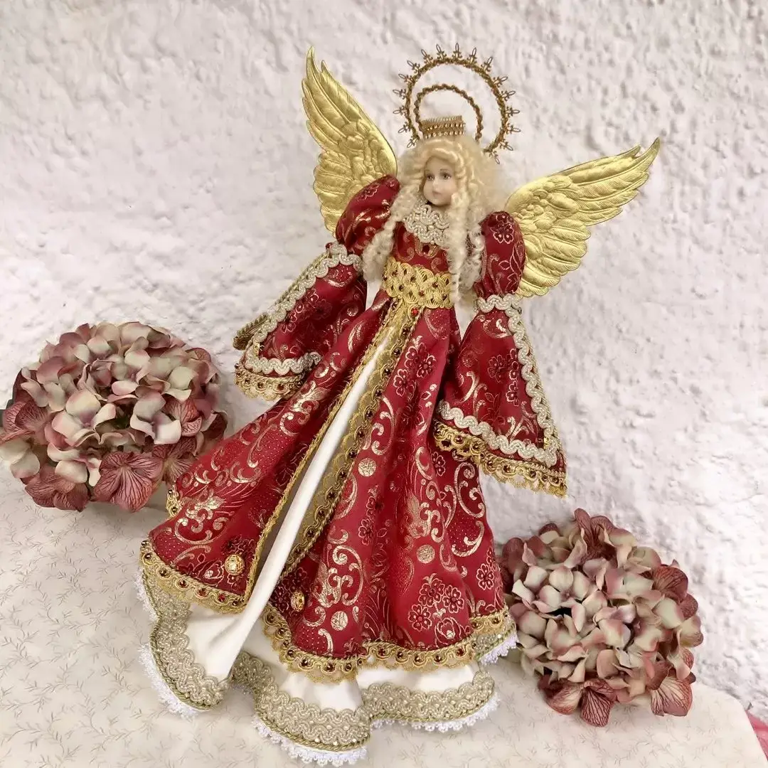 Klosterarbeit Weihnachtsengel in weinrot-gold – Bild 2 – Chiemgauer Heimatwerk Trachten-Onlineshop Klosterarbeit Weihnachtsengel in weinrot-gold - Bild 2 - Chiemgauer Heimatwerk Trachten-Onlineshop