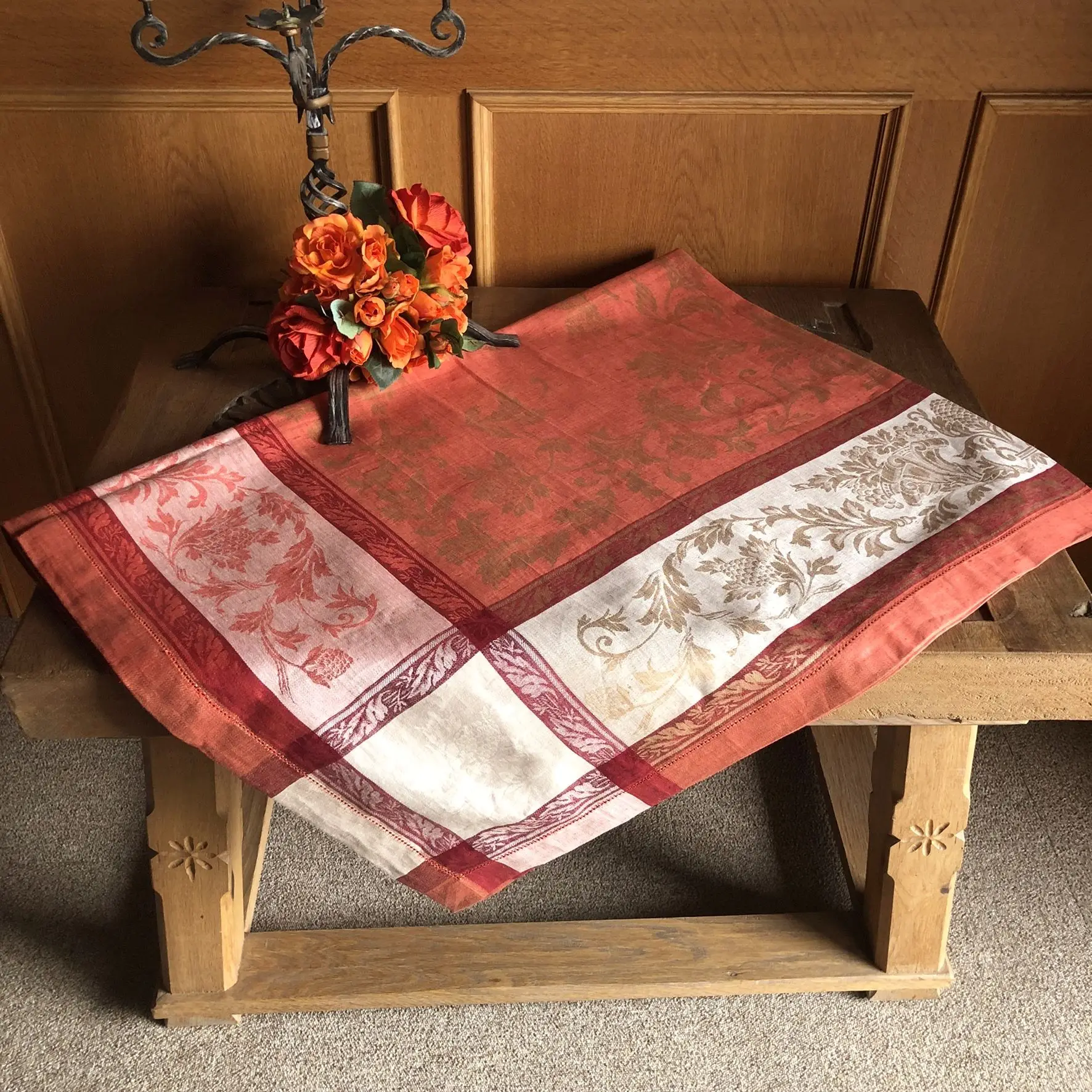 Leinen Tischdecke in orange No. 2 – Bild 10 – Chiemgauer Heimatwerk Trachten-Onlineshop Leinen Tischdecke in orange No. 2 - Bild 10 - Chiemgauer Heimatwerk Trachten-Onlineshop