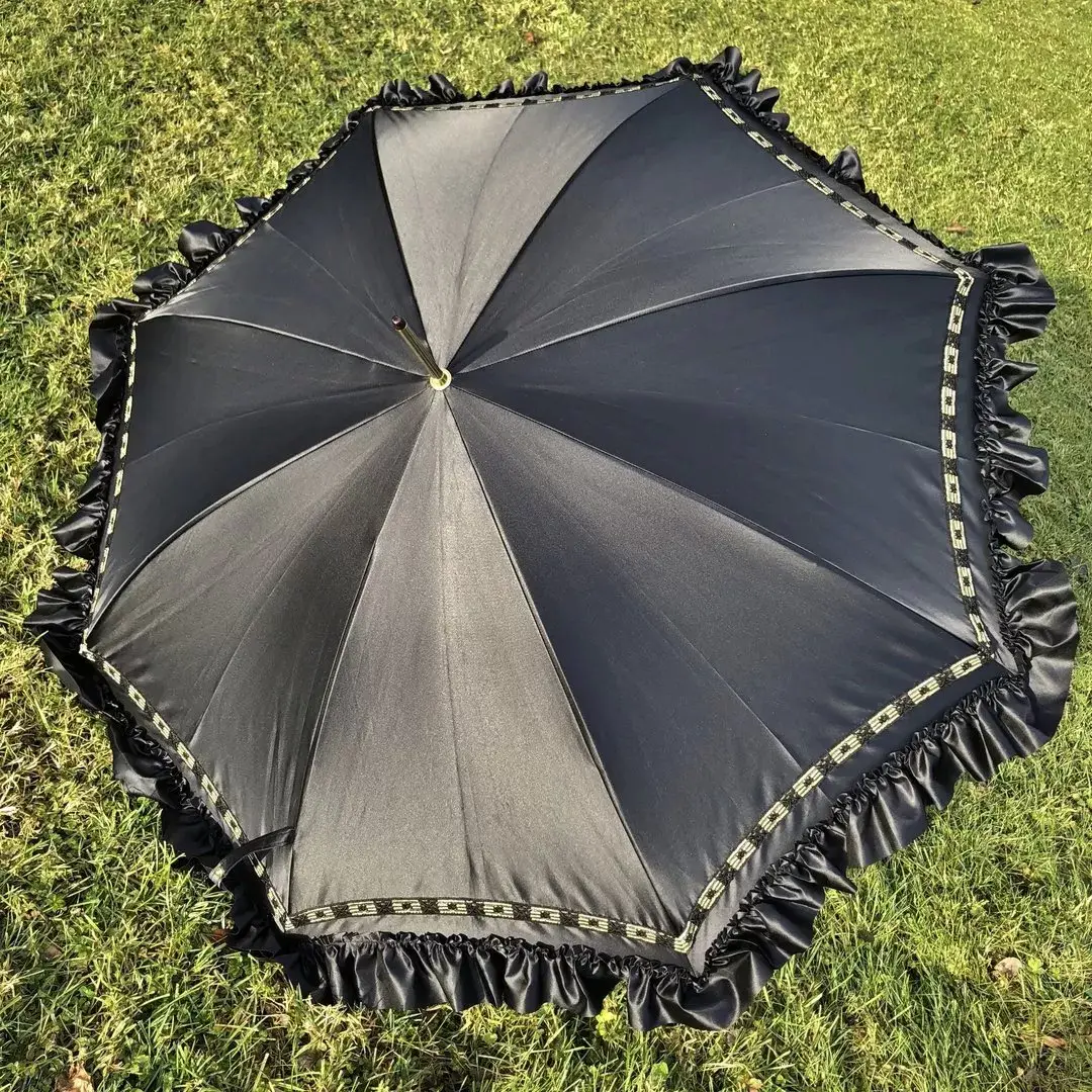 Trachtenschirm mit Rüsche schwarz No. 7 – Bild 1 – Chiemgauer Heimatwerk Trachten-Onlineshop Trachtenschirm mit Rüsche schwarz No. 7 - Bild 1 - Chiemgauer Heimatwerk Trachten-Onlineshop
