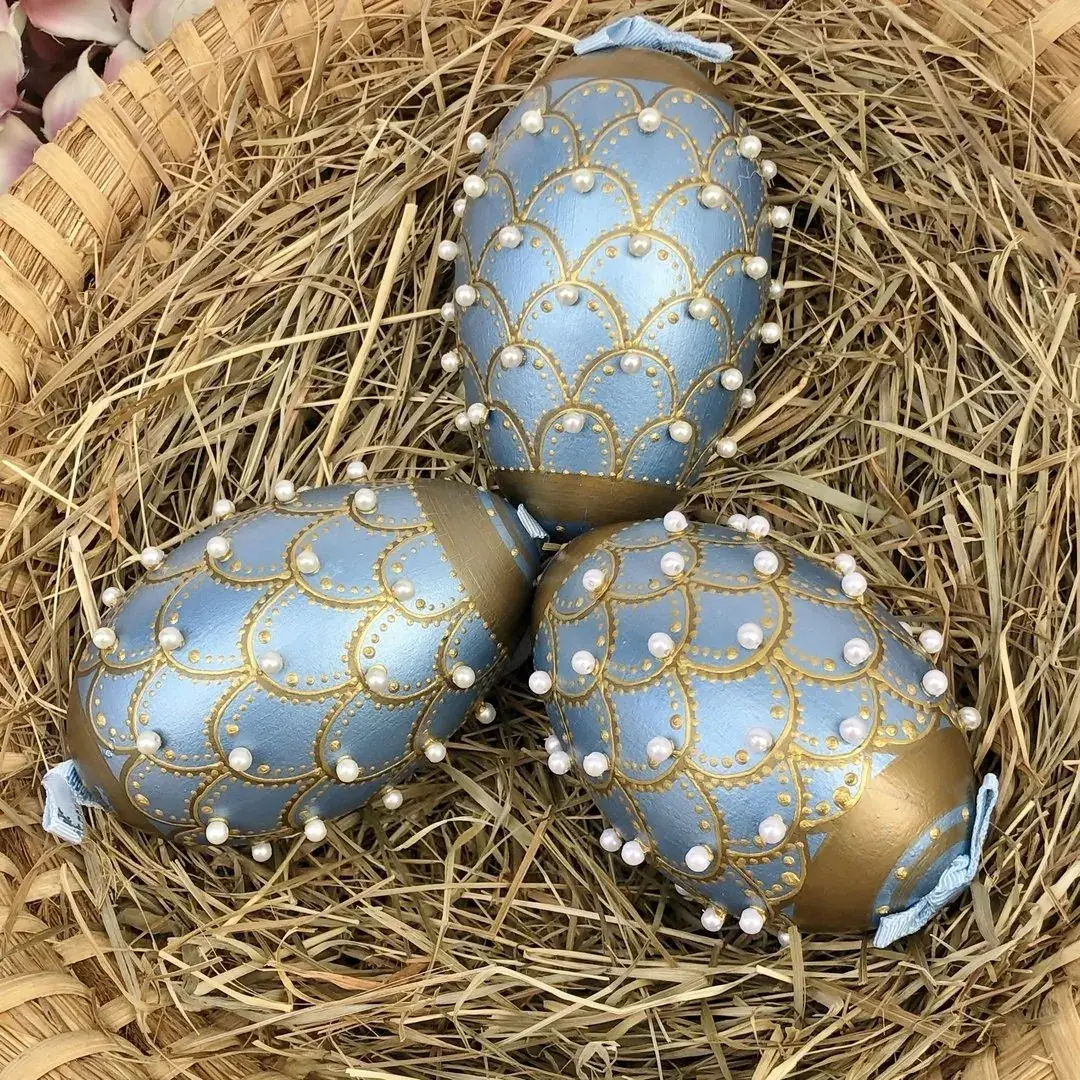Handbemalte Gänseeier in hellblau – Bild 20 – Chiemgauer Heimatwerk Trachten-Onlineshop Handbemalte Gänseeier in hellblau - Bild 20 - Chiemgauer Heimatwerk Trachten-Onlineshop