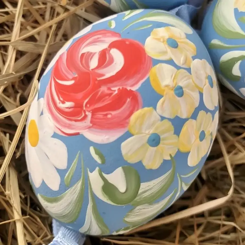 Handbemalte Ostereier mit Bauernmalerei blau No. 1 – Bild 9 – Chiemgauer Heimatwerk Trachten-Onlineshop Handbemalte Ostereier mit Bauernmalerei blau No. 1 - Bild 9 - Chiemgauer Heimatwerk Trachten-Onlineshop