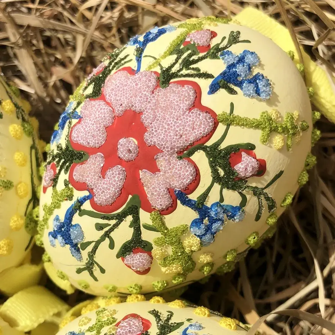Handbemalte Ostereier mit Blumenstrauß gelb – Bild 8 – Chiemgauer Heimatwerk Trachten-Onlineshop Handbemalte Ostereier mit Blumenstrauß gelb - Bild 8 - Chiemgauer Heimatwerk Trachten-Onlineshop