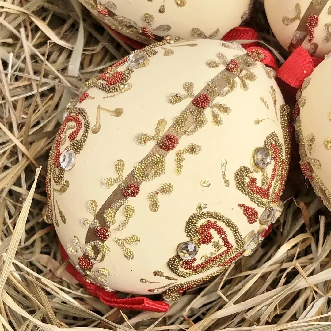 Handbemalte Ostereier mit creme-rot – Bild 22 – Chiemgauer Heimatwerk Trachten-Onlineshop Handbemalte Ostereier mit creme-rot - Bild 22 - Chiemgauer Heimatwerk Trachten-Onlineshop