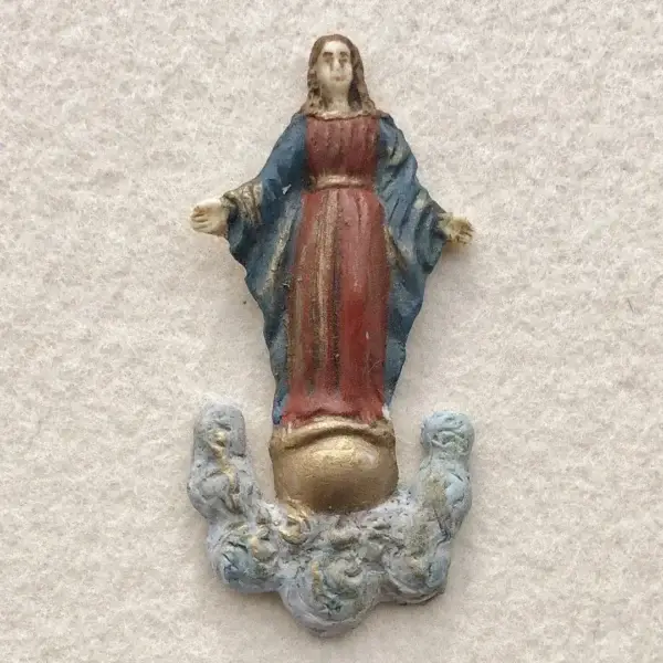 Wolkenmadonna handgefertigte Wachsmodel für Klosterarbeit No. 2 – Bild 1 – Chiemgauer Heimatwerk traditioneller Trachten-Onlineshop Wolkenmadonna handgefertigte Wachsmodel für Klosterarbeit No. 2 - Bild 1 - Chiemgauer Heimatwerk traditioneller Trachten-Onlineshop