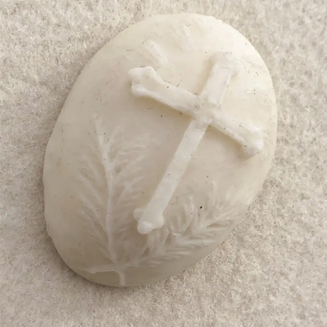 Palm-Ei weiß handgefertigte Wachsmodel für Klosterarbeit – Bild 2 – Chiemgauer Heimatwerk Trachten-Onlineshop Palm-Ei weiß handgefertigte Wachsmodel für Klosterarbeit - Bild 2 - Chiemgauer Heimatwerk Trachten-Onlineshop