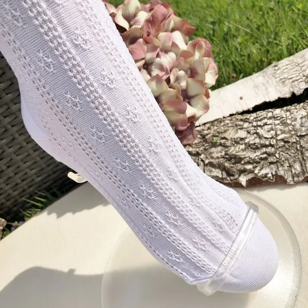 Lusana Trachtenstrumpfhose mit Ajourmuster in weiß – Bild 8 – Chiemgauer Heimatwerk Trachten-Onlineshop Lusana Trachtenstrumpfhose mit Ajourmuster in weiß - Bild 8 - Chiemgauer Heimatwerk Trachten-Onlineshop