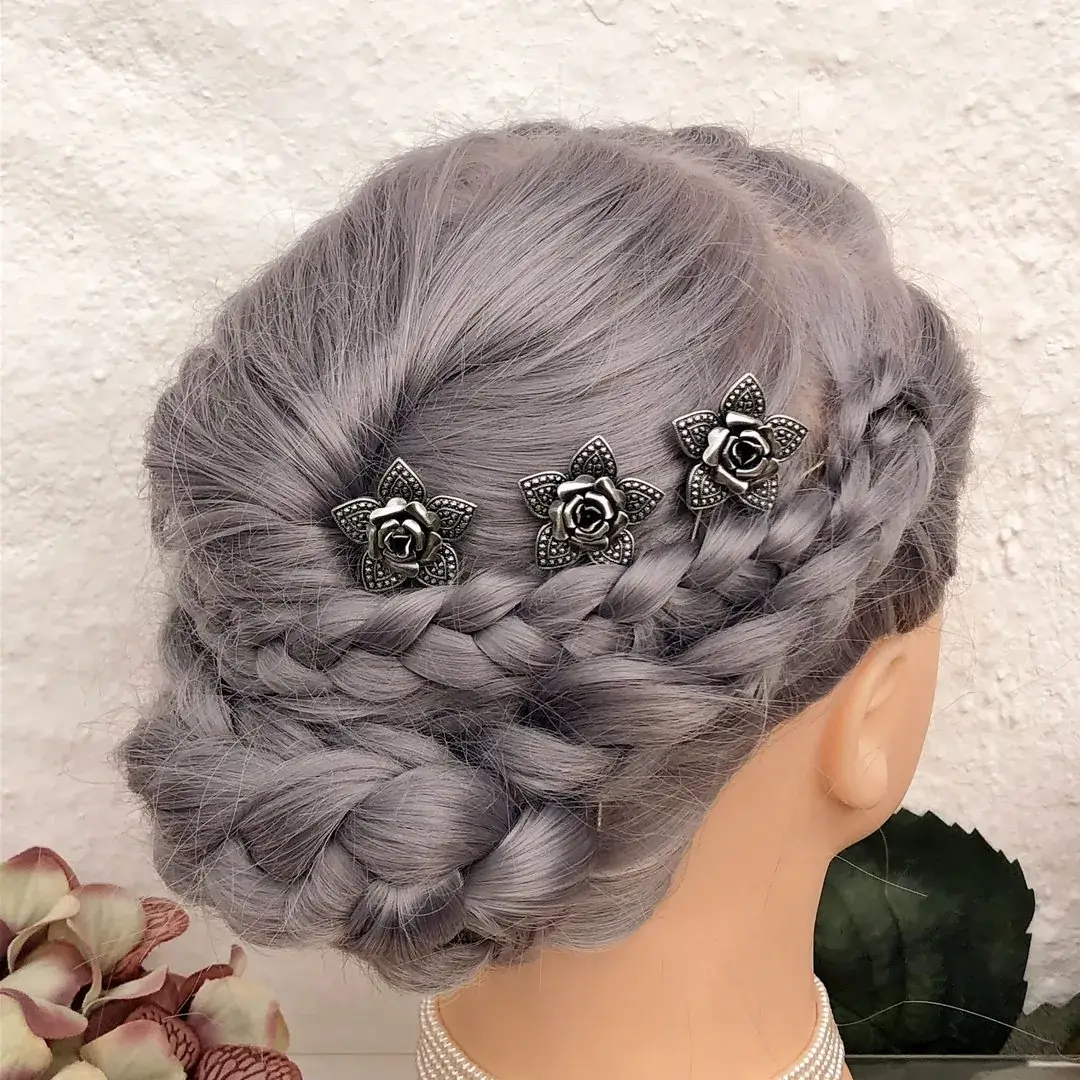 Trachten-Haarnadel mit Rose in antik-silber – Bild 2 – Chiemgauer Heimatwerk Trachten-Onlineshop Trachten-Haarnadel mit Rose in antik-silber - Bild 2 - Chiemgauer Heimatwerk Trachten-Onlineshop
