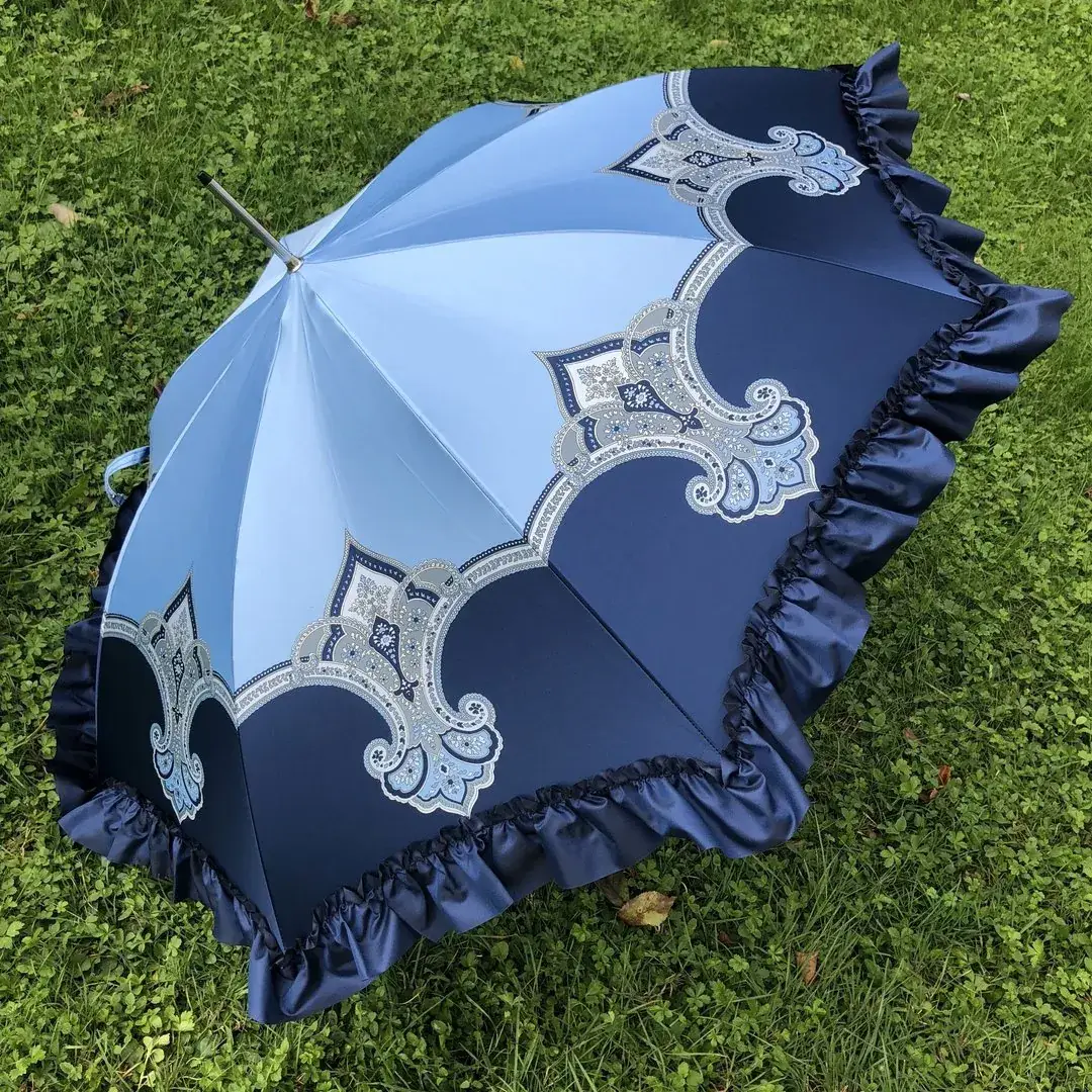 Trachtenschirm aus blauem Satin – Bild 9 – Chiemgauer Heimatwerk Trachten-Onlineshop Trachtenschirm aus blauem Satin - Bild 9 - Chiemgauer Heimatwerk Trachten-Onlineshop