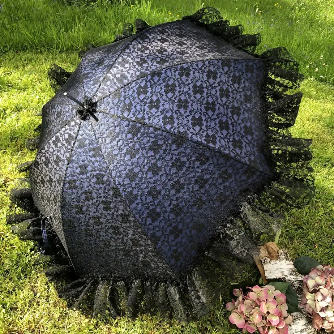 Trachtenschirm aus Spitze in blau – Bild 3 – Chiemgauer Heimatwerk Trachten-Onlineshop Trachtenschirm aus Spitze in blau - Bild 3 - Chiemgauer Heimatwerk Trachten-Onlineshop
