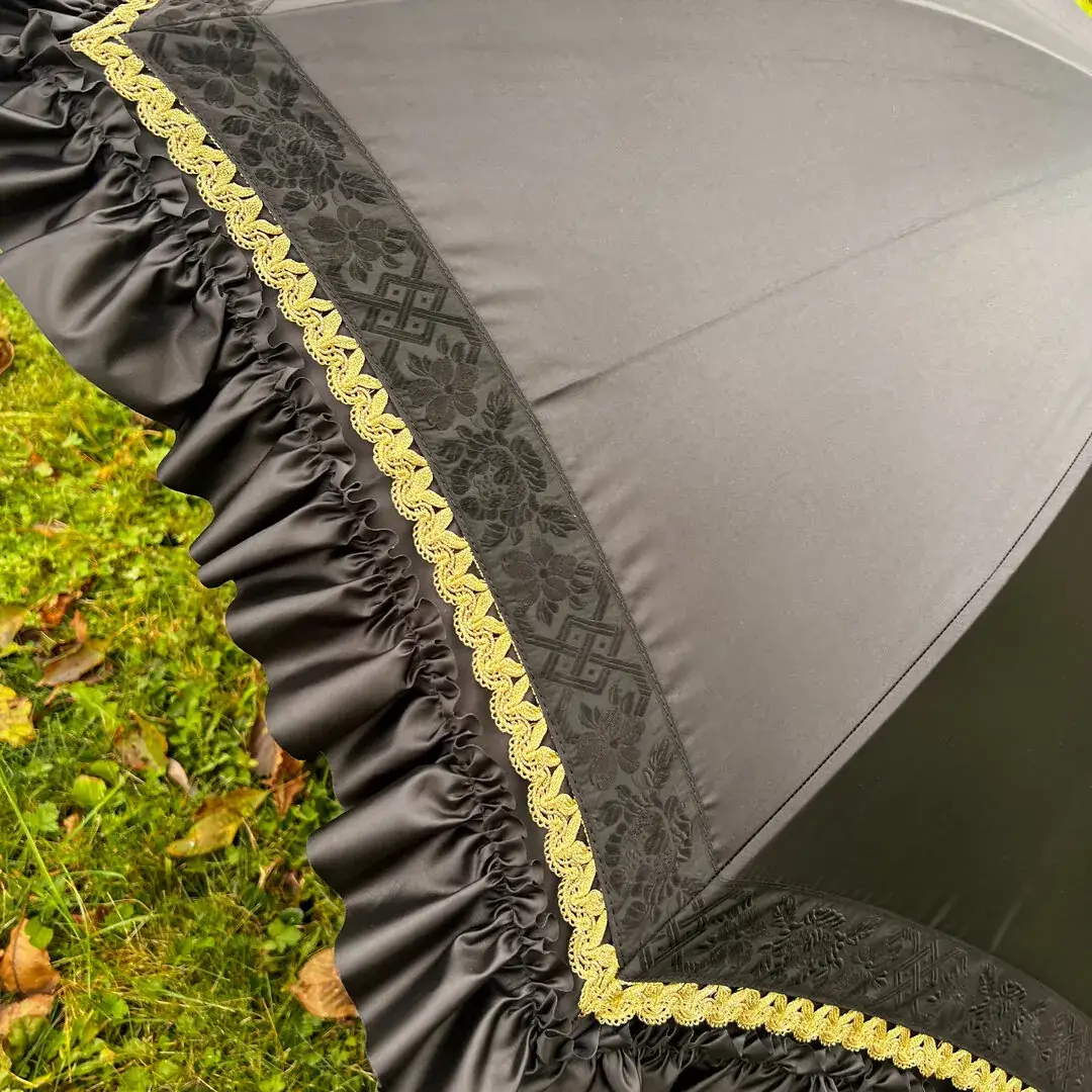 Trachtenschirm mit Rüsche schwarz No. 12 – Bild 6 – Chiemgauer Heimatwerk Trachten-Onlineshop Trachtenschirm mit Rüsche schwarz No. 12 - Bild 6 - Chiemgauer Heimatwerk Trachten-Onlineshop