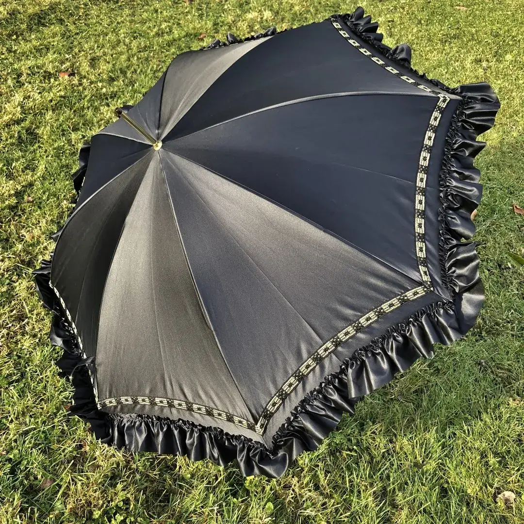 Trachtenschirm mit Rüsche schwarz No. 7 – Bild 4 – Chiemgauer Heimatwerk Trachten-Onlineshop Trachtenschirm mit Rüsche schwarz No. 7 - Bild 4 - Chiemgauer Heimatwerk Trachten-Onlineshop